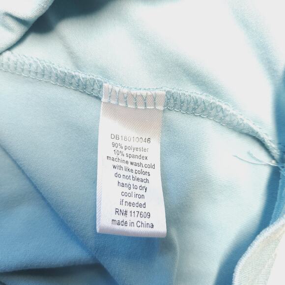 Downeast Womens Blue Blouse Shirt Small Bell Sleeves Soft Stretchy Top - Picture 5 of 5